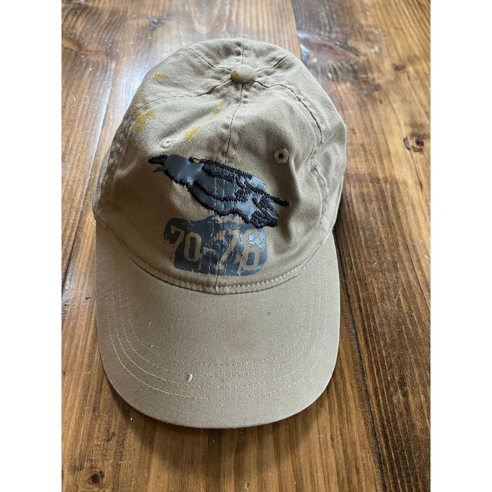 Natural Fit International LLC Mens Tan Baseball Cap Embroidered Rocket 70 75